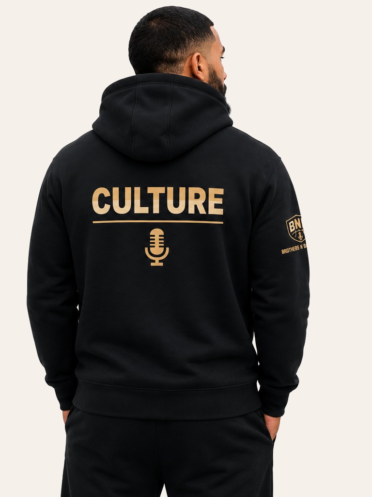 Culture Hoodie in Black — back