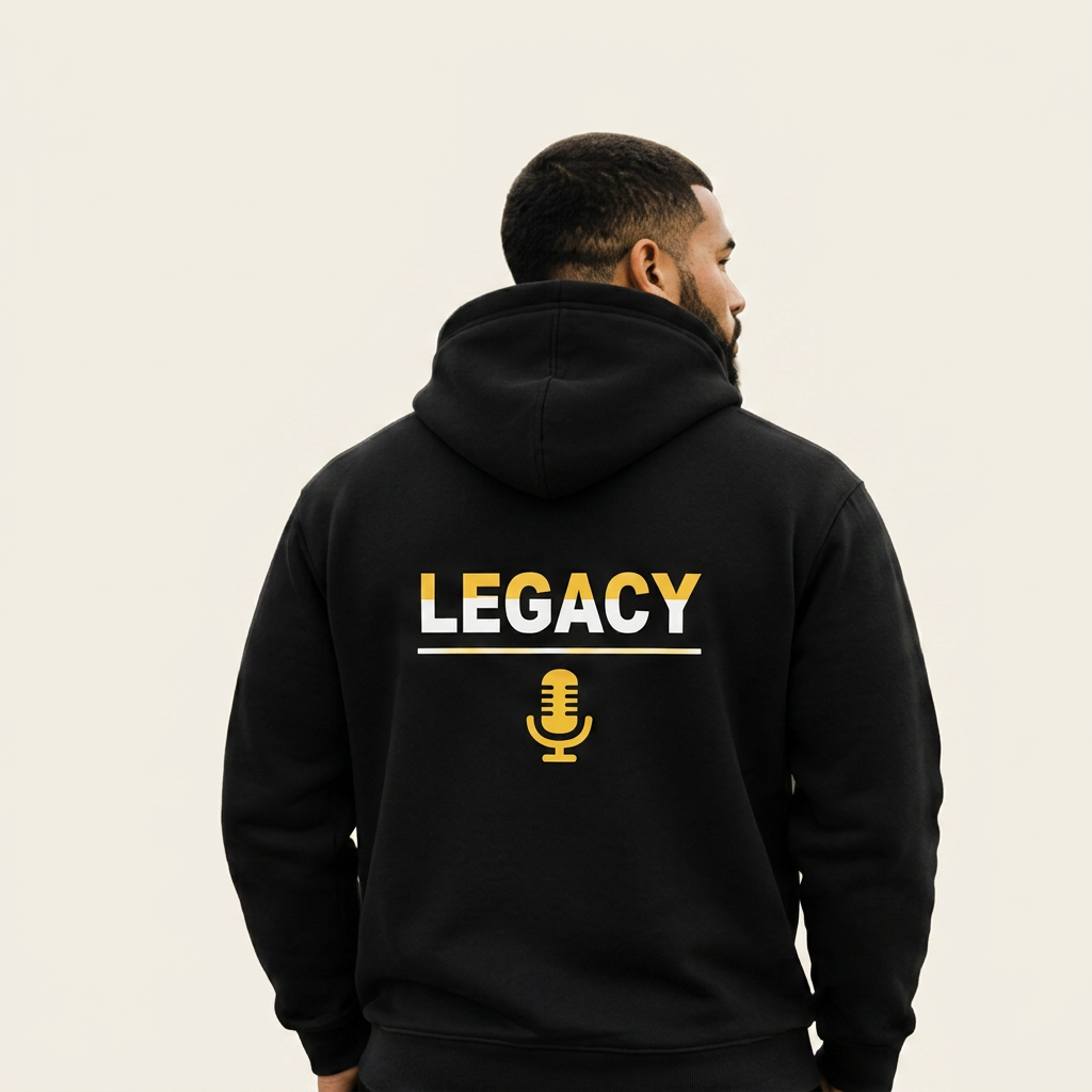 Legacy Hoodie in Black — back